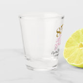 85誕生日ピンク金ゴールドパーティーの好意 ショットグラス (左)