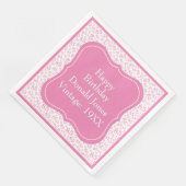 85誕生日ピンク/白ブラケット番号パターン (コーナー)