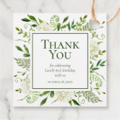 85誕生日ホワイトアジサイありがとう フェイバータグ (裏面)