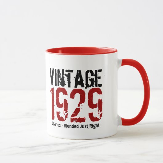 85誕生日ヴィンテージ1929または任意の年V01D マグカップ (右)