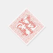 85誕生日乱数パターンホタテ スタンダードカクテルナプキン (角)