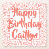 85誕生日乱数パターンホタテ ペーパーコースター (正面)