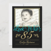 85誕生日写真 招待状 (正面)