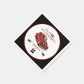 85誕生日古くはないが赤いクラシック1939クーペ スタンダードカクテルナプキン (角)