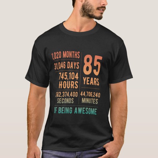 85誕生日女子おもしろい85歳 Tシャツ (正面)