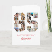 85誕生日番号85フォトコラージュパーソナライズされた カード (正面)