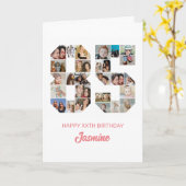 85誕生日番号85フォトコラージュパーソナライズされた カード (黄色い花)