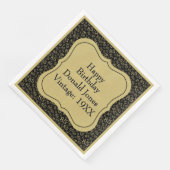 85誕生日金ゴールド/黒ブラケット番号パターン (コーナー)