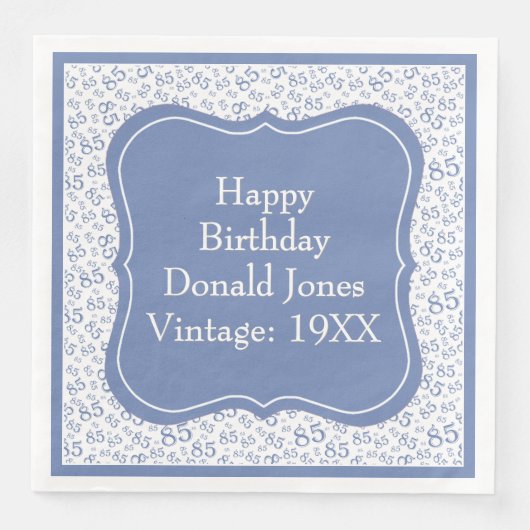 85誕生日青/白ブラケット番号パターン (正面)