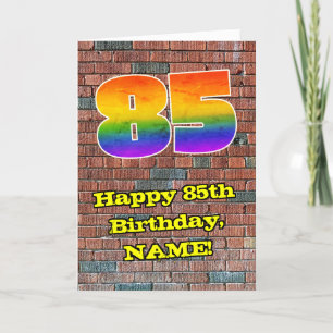 85誕生日:おもしろいグラフィティインスパイア – レインボー85 カード