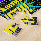 85誕生日:おもしろい、お祝カラフルい花火 ジグソーパズル (側面)