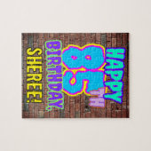 85誕生日~おもしろい、アーバングラフィティインスパイアルック ジグソーパズル (横)