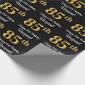 85誕生日:エレガント豪華なフェイク金ゴールドルック# ラッピングペーパー (角)