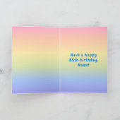 85誕生日:カラフルレインボー# 85,名前をカスタムする カード (内部)