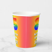 85誕生日: カラフル、おもしろいレインボーパターン# 85 紙コップ (右)