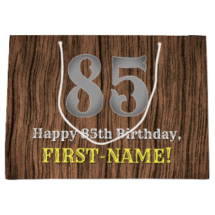 85誕生日: Country インスパイア Western Look, Name ラージペーパーバッグ