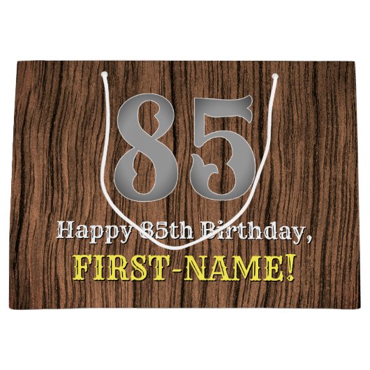 85誕生日: Country インスパイア Western Look, Name ラージペーパーバッグ (正面)