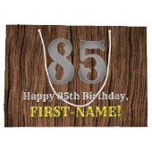 85誕生日: Country インスパイア Western Look, Name ラージペーパーバッグ (裏面)