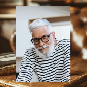 85誕生日Let's Navy 祝 Blue金ゴールド写真 招待状