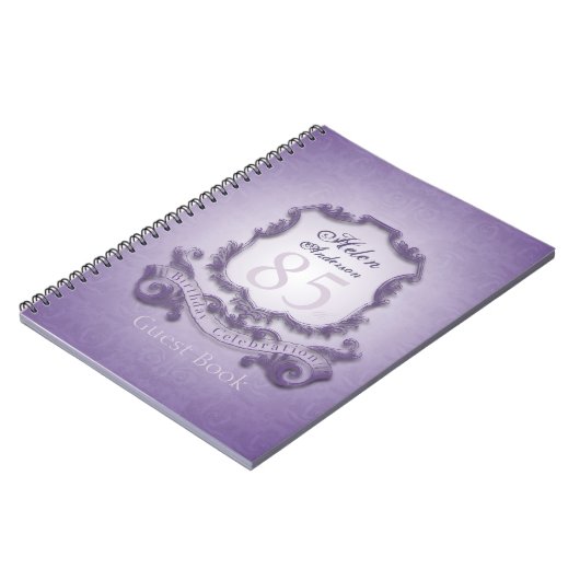 85誕生祝いヴィンテージフレームゲストブック ノートブック (左側)