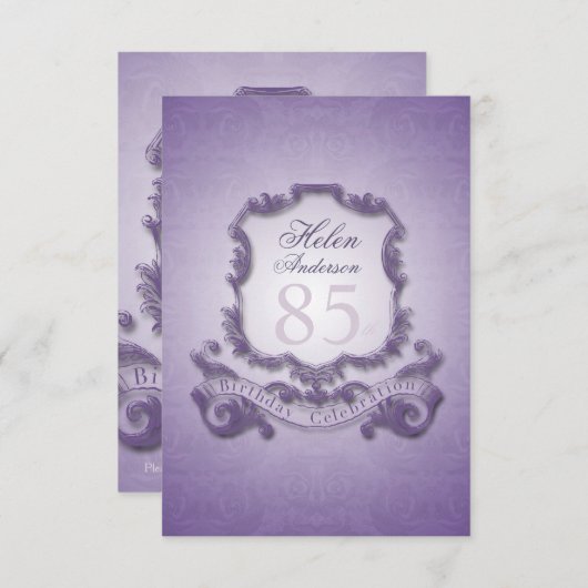 85誕生祝いヴィンテージフレーム招待状 招待状 (正面/裏面)