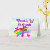 85賛美年のあいさつカード カード (黄色い花)