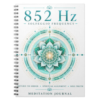852 Hz ソルフェジオ周波数 ノートブック - スピリチュアルな魂へ