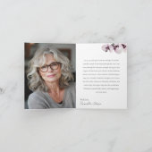 85 & Fabulous Orchid Photo Birthday Greeting Card カード (内部)