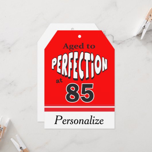 85% pipe%の85th誕生日で完全さに老化させて下さい カード (正面/裏面インサイチュ)