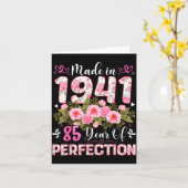 85 Year Old Made In 1941 Floral 85th Birthday Wome カード (黄色い花)