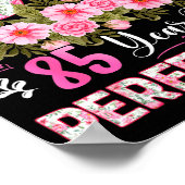 85 Year Old Made In 1941 Floral 85th Birthday Wome ポスター (角)