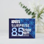 85thサプライズ誕生日日付を保存する斜めVB22 案内ポストカード (スタンド正面)