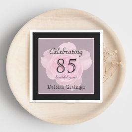 85thバースデーパーティーバラ紙ナプキンス スタンダードカクテルナプキン