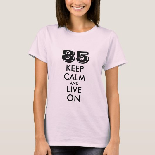 85th女性|のカスタマイズ可能な年齢のための誕生日のTシャツ Tシャツ (正面)