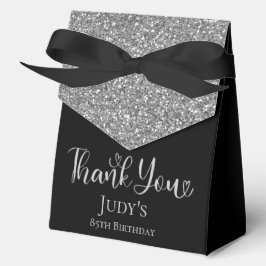 85th誕生日シルバーグリッターブラックサンキュー フェイバーボックス