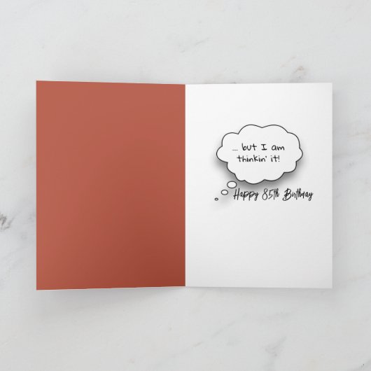 85th誕生日バーンヤギ カード (内部)