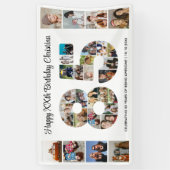85th誕生日パーティー番号85フォトコラージュ 横断幕 (縦)