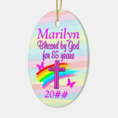85TH誕生日恵みパーソナライズされたオーナメント セラミックオーナメント (左)