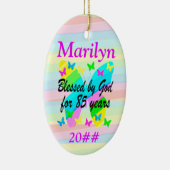 85TH誕生日恵みパーソナライズされたオーナメント セラミックオーナメント (右)