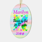 85TH誕生日恵みパーソナライズされたオーナメント セラミックオーナメント (左)