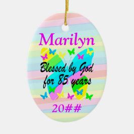 85TH誕生日恵みパーソナライズされたオーナメント セラミックオーナメント