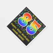 85th誕生日-カラフル音楽シンボル, Rainbow 85 スタンダードランチョンナプキン (角)