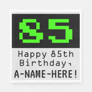 85th誕生日 – ネルディ/オタク系のスタイル「85」と名前 スタンダードランチョンナプキン