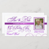 85th誕生日-日付の写真の発表を救って下さい セーブザデート (正面/裏面)