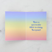 85th Birthday — Fun Cake & Candles, w/ Custom Name カード (内部)