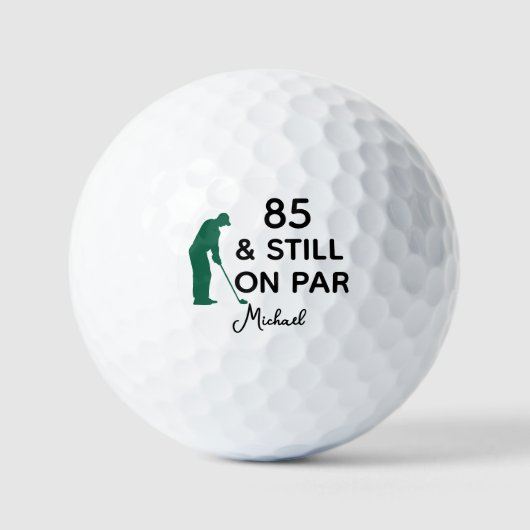 85th Birthday Funny Custom Golf Ball with Name ゴルフボール (正面)