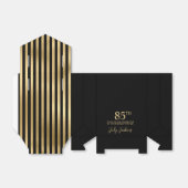 85th Birthday Gold Striped Thank You フェイバーボックス (折り畳みなし)