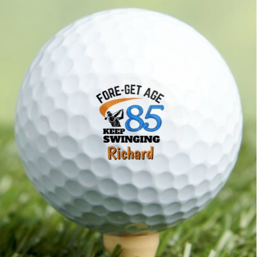 85th Birthday Golf Balls Blue Gift ゴルフボール