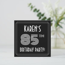 85th Birthday Party:アールデコスタイル(名前をカスタムする付)