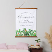 85th Birthday Party December Birth Flower Welcome 吊り下げ型タペストリー (寝室)